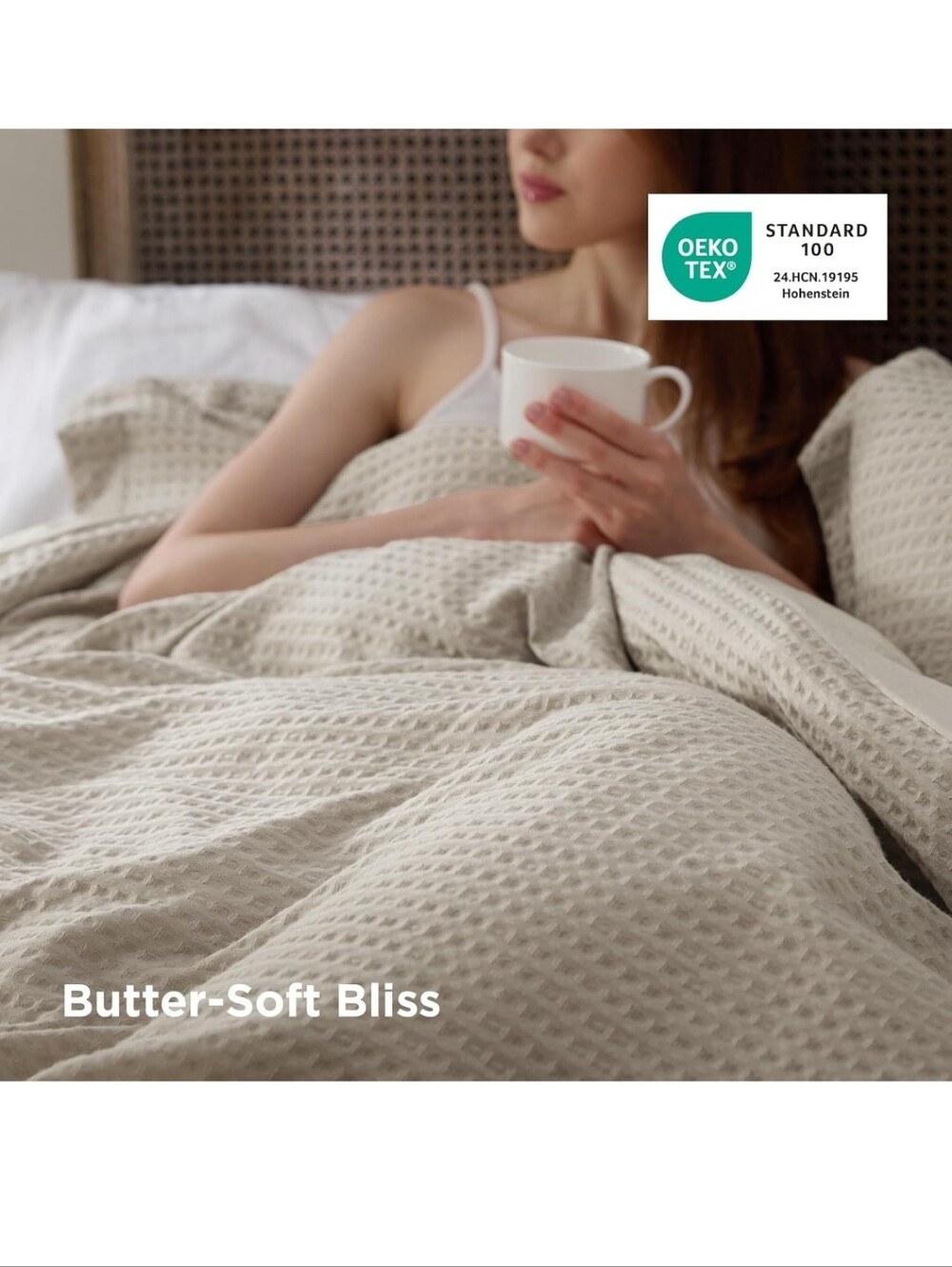 Bedsure Waffle Weave Duvet Cover Queen- Luxury, Soft & Breathable 3 Piece Set - Picture 2 of 11